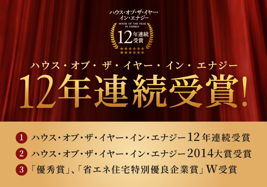 ハウス・オブ・ザ・イヤー・イン・エナジー 12年連続受賞