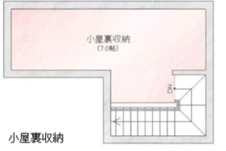 2LDK2階建ての間取り事例