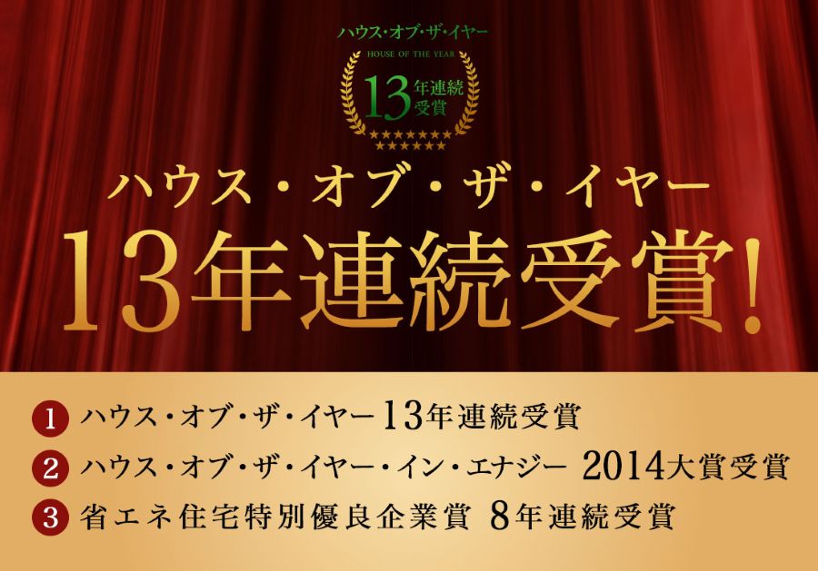 ハウス・オブ・ザ・イヤー 13年連続受賞