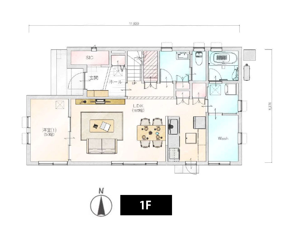 【事例3 約40坪】スムーズな家事動線と二世帯同居を見据えた5LDK