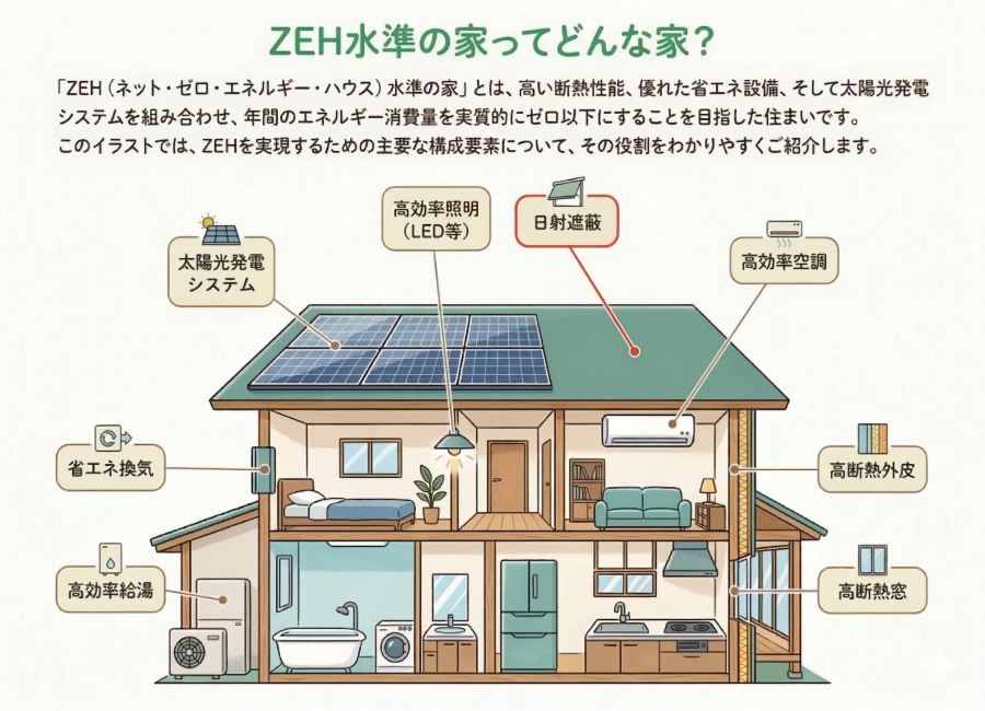 ZEH水準の家ってどんな家？